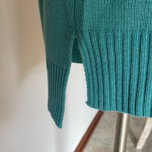 BENEDETTA B made in ITALY WOOL / CASHMERE turtleneck sweater tunic TEAL size XS - Picture 7 of 12